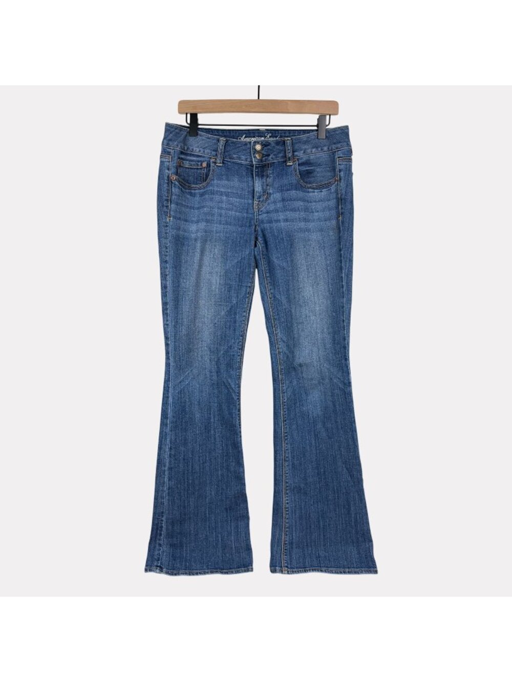 American Eagle Artist Bootcut Medium Wash Jeans Womens 10 Blue Five Pocket